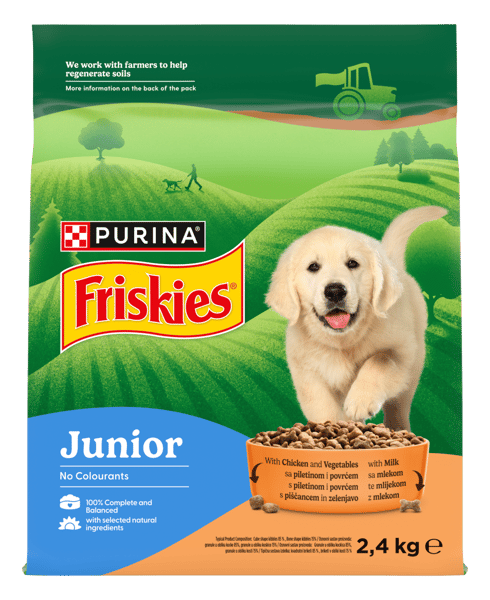 Friskies Junior hrana za štence piletina i povrće 2,4kg