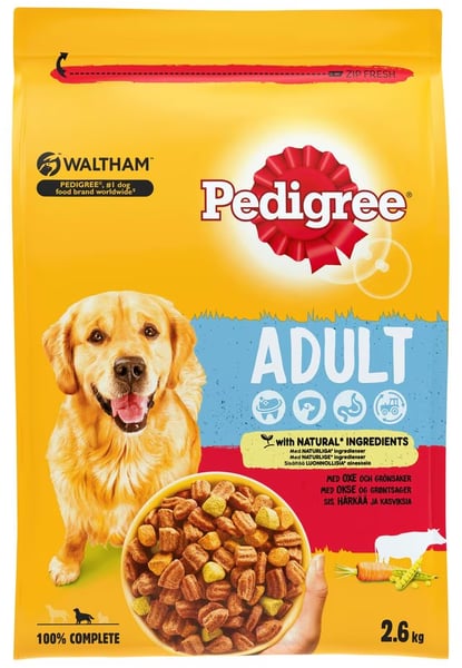 Pedigree Adult briketi govedina i povrće 2,6kg
