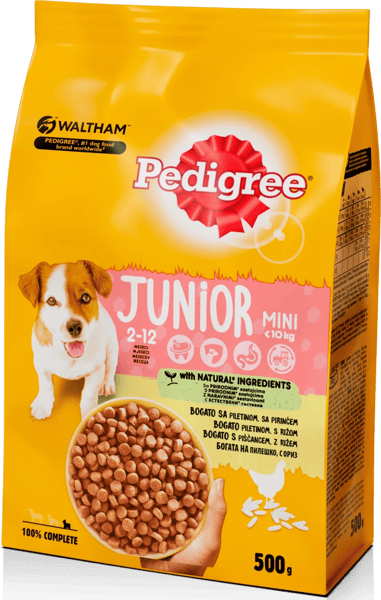 Pedigree Junior mini piletina i pirinač 500g