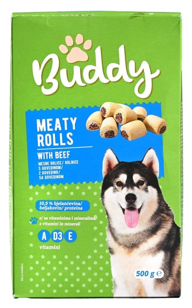 Buddy Poslastica za pse mesne rolnice 500g