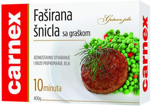 Carnex Faširana šnicla sa graškom 400g