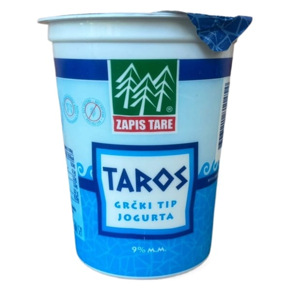 Zapis Tare Grčki jogurt Taros 9% m.m. 380g