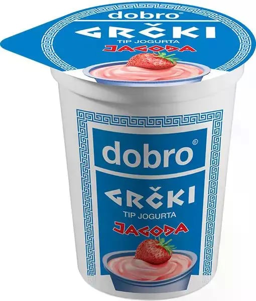 Dobro Grčki tip jogurta jagoda 400g