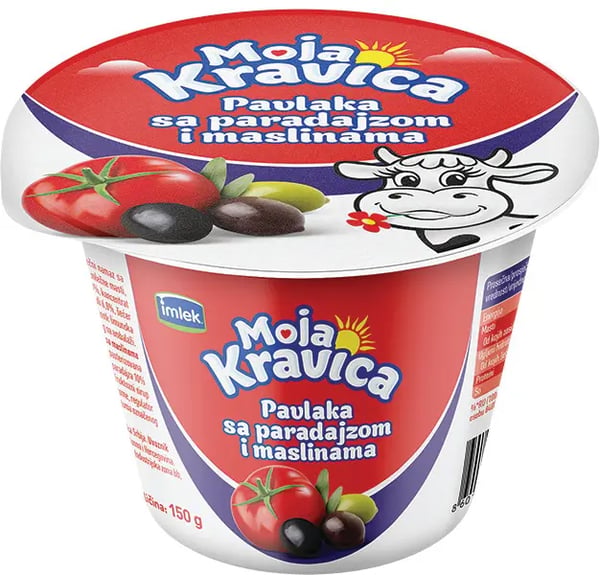Imlek Kisela pavlaka Moja kravica sa paradajzom i maslinama 150g