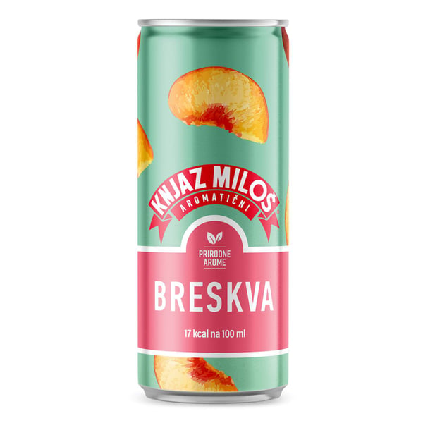 Knjaz Milos Gazirana voda breskva 330ml