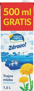 Mlekara Subotica Zdravo mleko 2% 1L + 500ml gratis