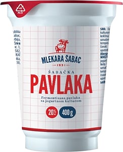 Mlekara Šabac Kisela pavlaka 20% m.m. 400g