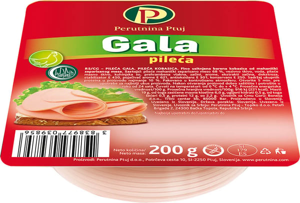 Perutnina Ptuj Gala pileća kobasica 200g