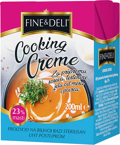 Fine & Deli Krem za kuvanje 23% 200ml