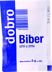Dobro crni biber u zrnu 5 g