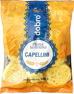 Dobro posna testenina capellini 400 g