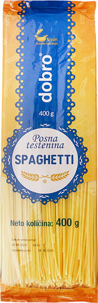 Dobro posna testenina Špageta 500 g