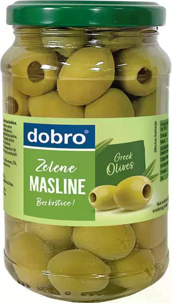 Dobro zelene masline bez kostice 360g