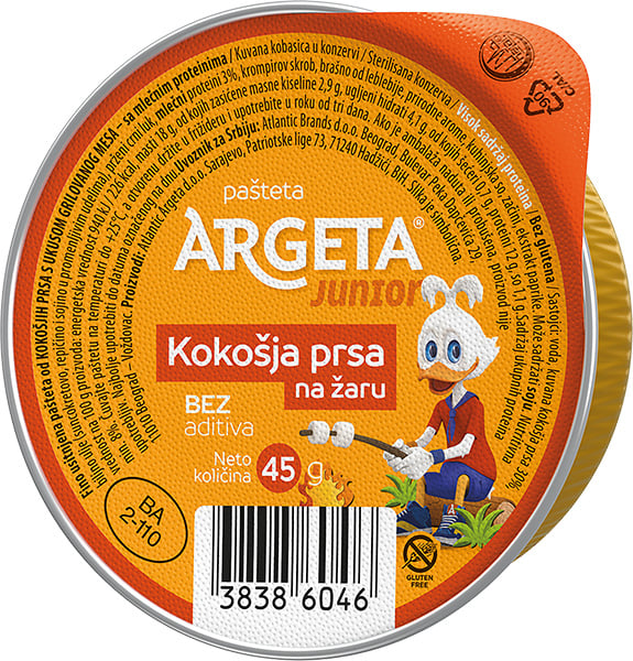 Argeta Kokošija junior prsa 45 g