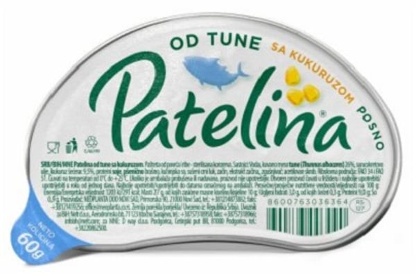 Patelina Pašteta tuna sa kukuruzom 60g