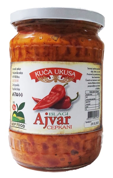 Kuća Ukusa ajvar blagi cepkani 550g
