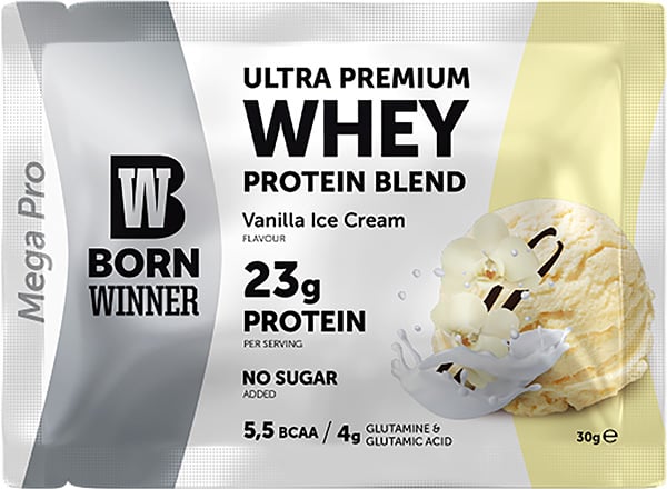 Born Winner whey protein vanilla ice cream 30 g