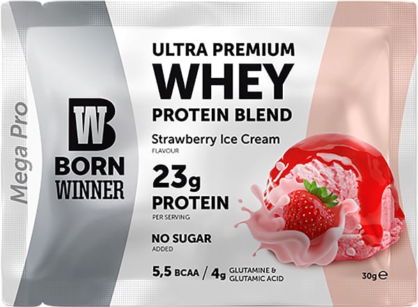 Born Winner whey protein strawberry ice cream 30 g