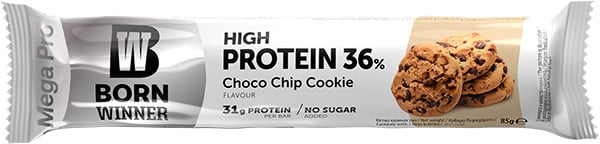 Born Winner mega pro protein bar choco chip cookie 85 g