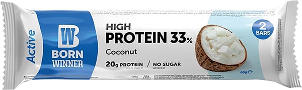Born Winner Active protein bar coconut 2x30 g