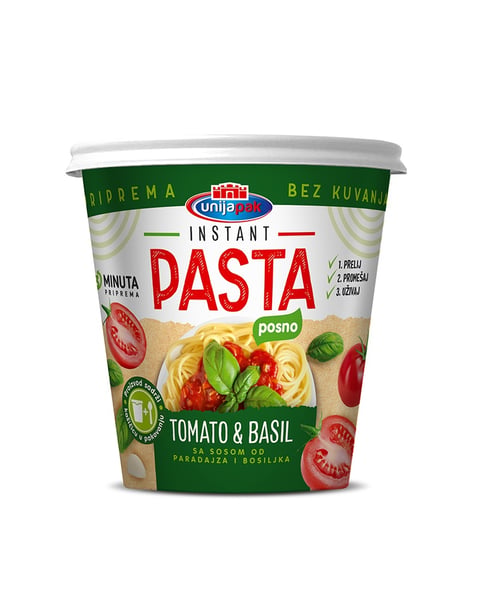 Unijapak instant posna pasta paradajz i bosiljak 65g