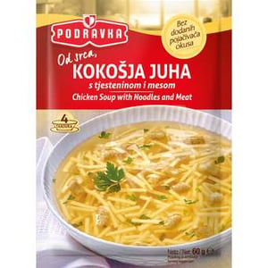Podravka supa kokošija sa testeninom i mesom 60g podravka