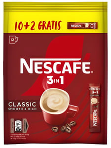 Nescafe Instant kafa 3in1 classic 15,5g 10+2 gratis