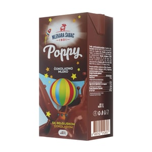 Mlekara Šabac Poppy čokoladno mleko belgijska čokolada 1L