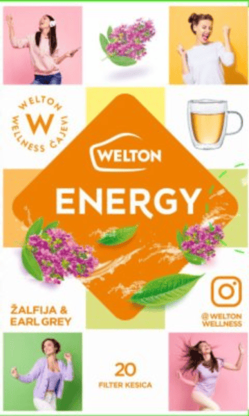 Welton Čaj energy 24g