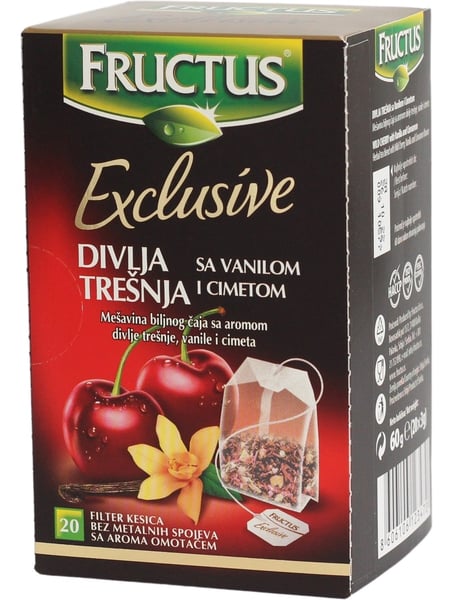 Fructus čaj divlja trešnja vanila cimet 60g