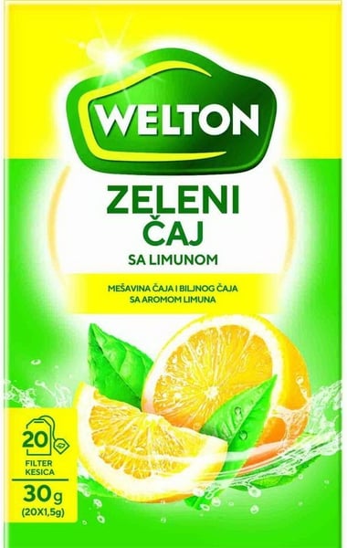 Welton Zeleni čaj limun 30g