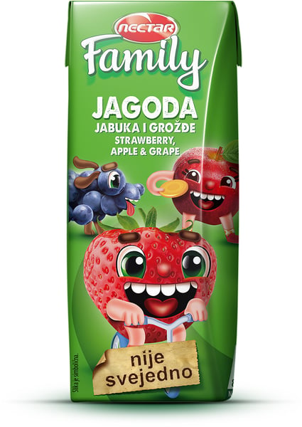 Nectar Voćni sok Family jagoda 200ml