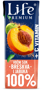 Nectar Voćni sok Life premium breskva jabuka sa om C 200ml