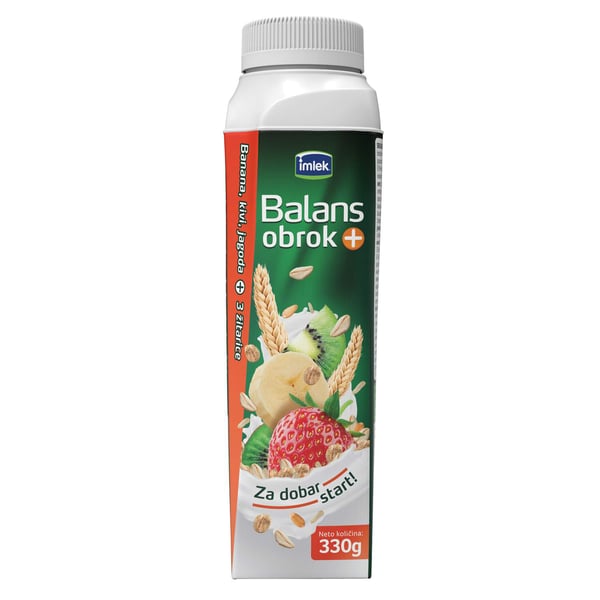 Imlek Balans+ jogurt obrok ban. kivi jag. zit. 330ml TP