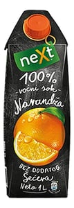 Next Voćni sok Premium pomorandža 100% 1l