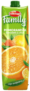 Nectar Voćni sok Family pomorandža šargarepa limun 1l