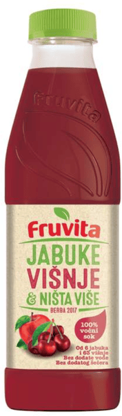 Fruvita Voćni sok jabuke višnje i ništa više 800ml
