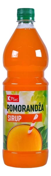 K Plus Sok sirup pomorandža 1l