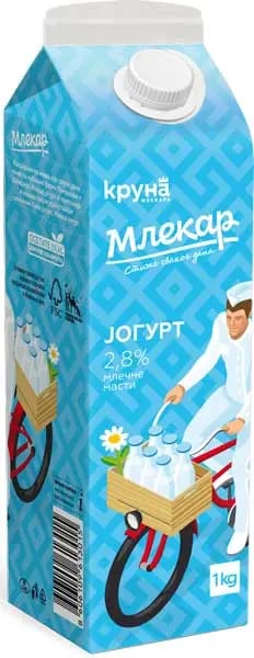 Mlekara Kruna Mlekar jogurt 2.8% 1L TP