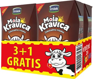 Imlek Moja Kravica čokoladno mleko 3x250ml + 1