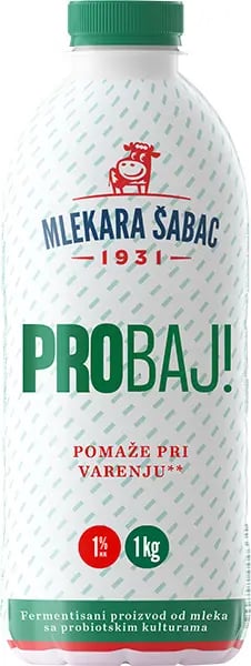 Mlekara Šabac Jogurt Probaj 1% 1L FL