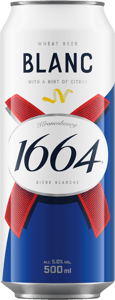 Kronenbourg Blanc 1664 svetlo pivo limenka 0.5l