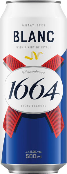 Kronenbourg Blanc 1664 svetlo pivo limenka 0.5l