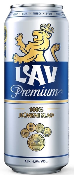 Lav Premium svetlo pivo limenka 0.5l