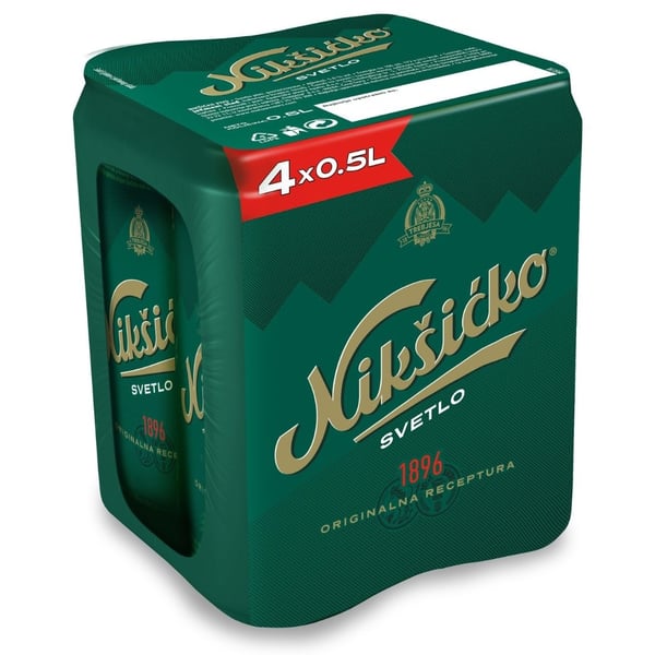 Niksicko Svetlo pivo limenka 4x0.5l