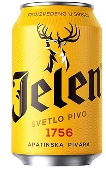 Jelen Svetlo pivo limenka 0.33l