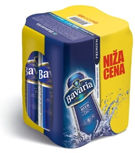 Bavaria Svetlo pivo limenka 4x0.5l
