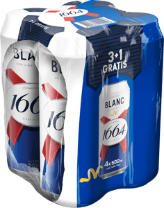 Kronenbourg Blanc 1664 Svetlo pivo limenka 3+1 gratis 0.5l