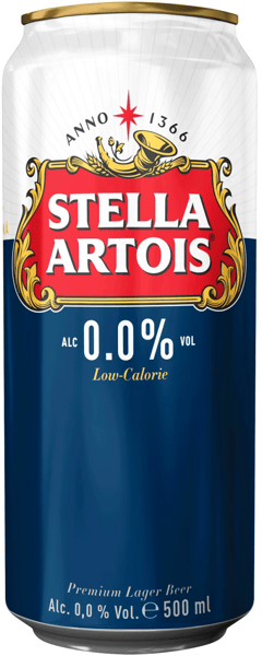 Stella Artois Bezalkoholno svetlo pivo limenka 0.0% 0.5l
