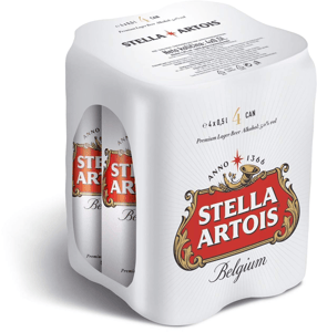 Stella Artois Svetlo pivo limenka 4x0.5l